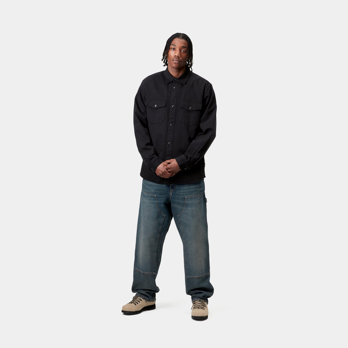 Carhartt Double Knee Pant, blue (worn used wash) Beyond - Main Image