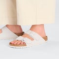 Birkenstock Arizona Suede Narrow Fit, antique white