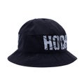 Hockey Crinkle Bell Bucket Hat, black