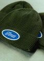 Times Gas Patch Beanie, olive / blue