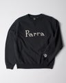 Parra Weird Trad Logo Crewneck Sweatshirt, dark navy.