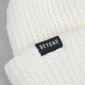 Beyond  Pattern Merino beanie, cream white