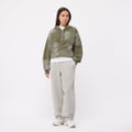 Dime Cropped Zip Hoodie WMNS, green washed