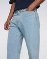 Edwin Cosmos Pant, blue heavy bleach wash