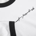Last Resort Signature Ringer Tee, white / black