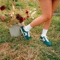 Karhu Mestari, posy green / white