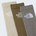 The North Face Multi Sport Cushion Crew Socks 3-Pack, stone slab / desert stone / cedar