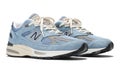 New Balance Made in UK 991v2 Grounded Pastels Shoes, celestial blue / faded denim / moon mist.