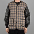 Pleasures Bowery Plaid Liner Jacket, black