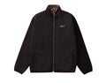 Grand Reversible Leopard Fleece Jacket, black / leopard
