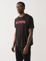True Religion Relaxed Nu Brush Tee, jet black / red dahlia
