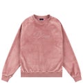 Dime Cursive Velvet Crewneck, dusty pink