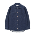 Makia Boulder Overshirt, rinsed blue