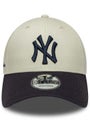 New Era New York Yankees MLB Side Script 9FORTY Cap, cream