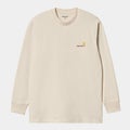 Carhartt American Script LS t-shirt, natural.
