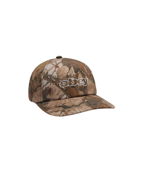 Obey Slanted 6-panel Cap, fence camo