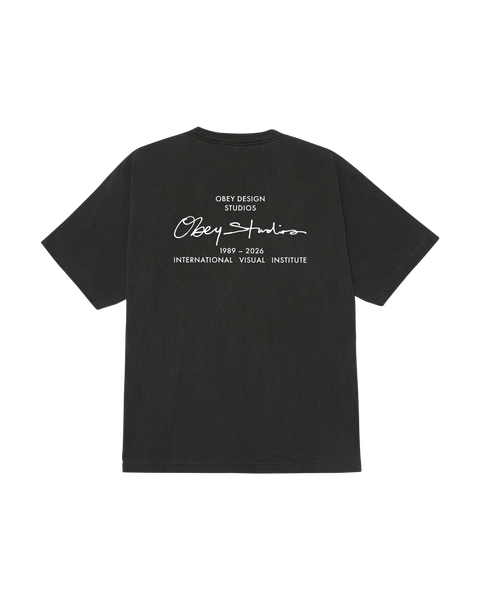 Obey Institute Pigment Tee, dusty black
