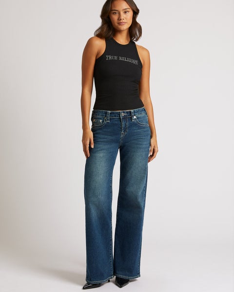 True Religion Bobbi Baggy, dark wash