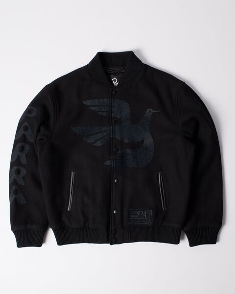 Parra Not Movie Quality Varsity Jacket, black