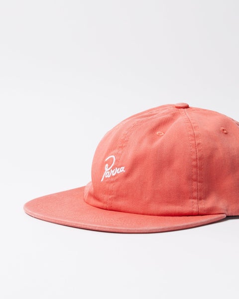 Parra Signature  6 Panel Hat, washed out red