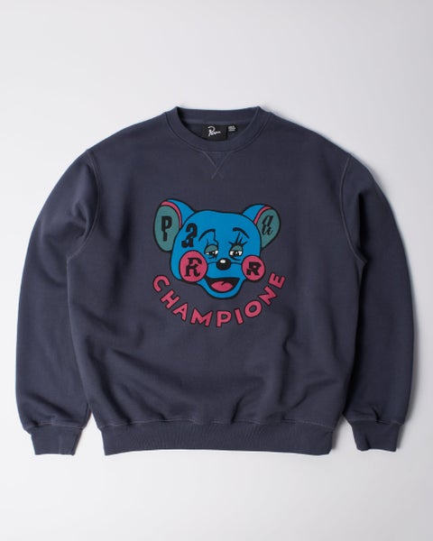 Parra Tired Champione Crewneck, navy blue