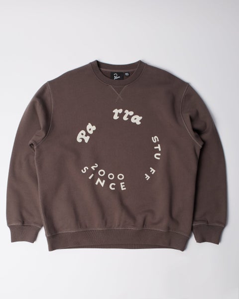 Parra Gasoline Crewneck Sweatshirt, brown