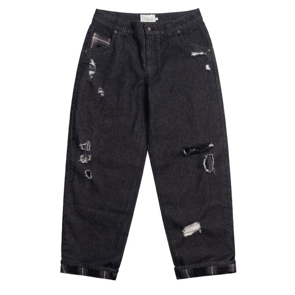 Dime Secret Baggy Denim Pants, black