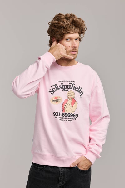 Makia Kummeli Seksipuhelin Sweatshirt, pink