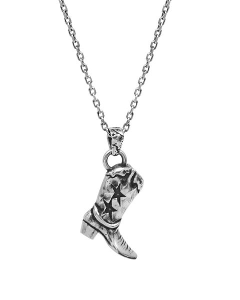 Two Jews Boot Necklace, silver