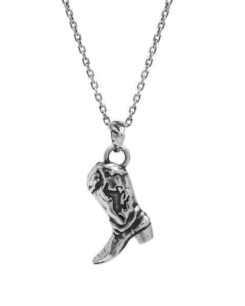Two Jews Boot Necklace, silver
