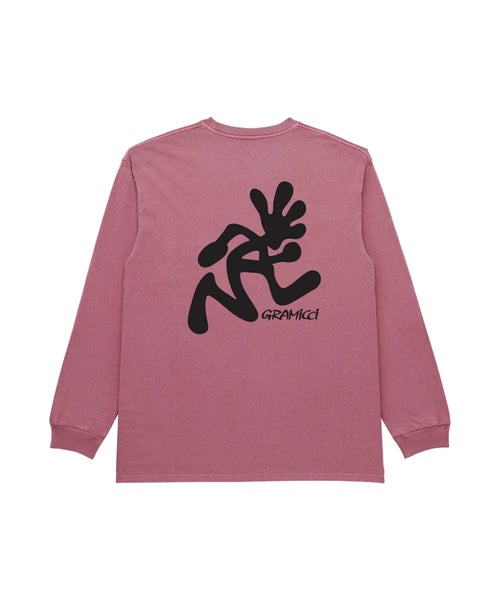 Gramicci Running Man Pigment Dyed LS Tee, red
