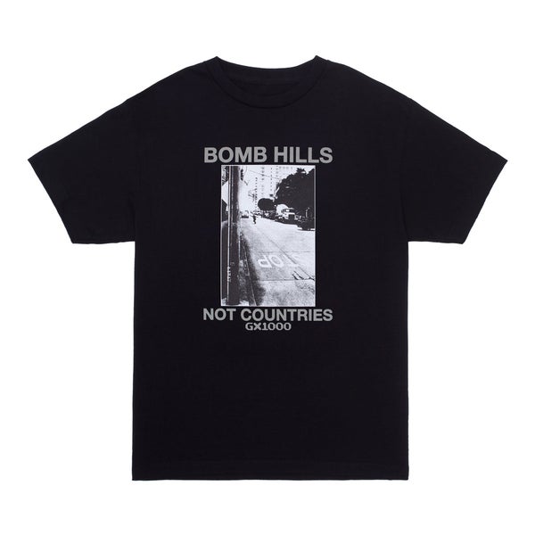 GX1000 Bomb Hills Not Countries Tee, black / grey