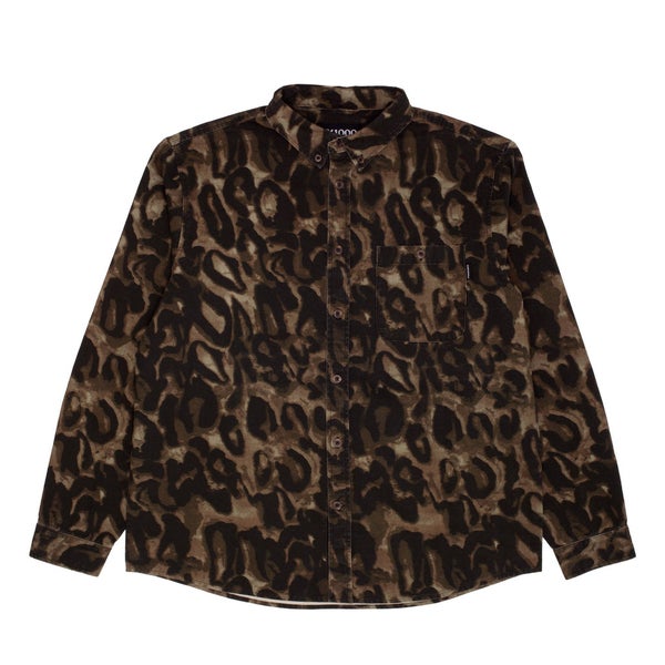 GX1000 L/S Button Down Shirt, leopard camo
