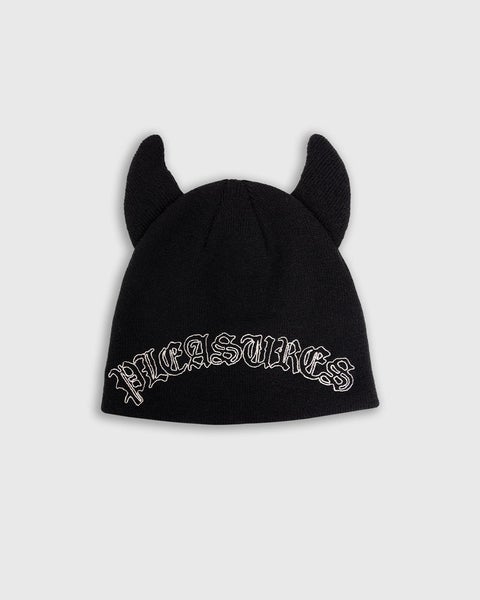 Pleasures Horns Slully Beanie, black