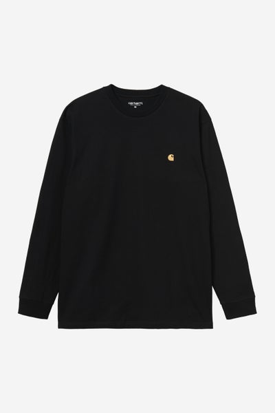 Carhartt Chase LS Tee, black / gold