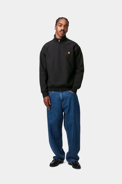 Carhartt Half Zip American Script Sweat, black