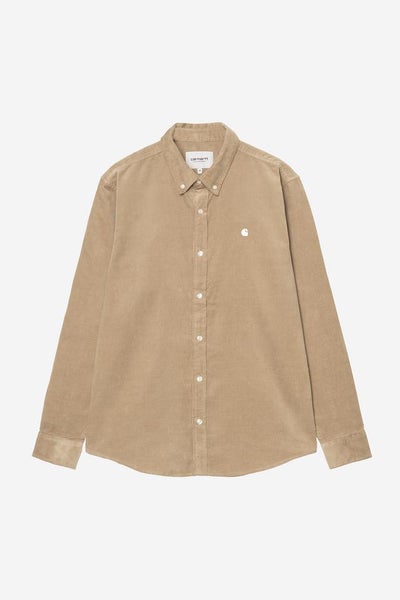 Carhartt Madison Fine Cord Shirt, iroko / wax