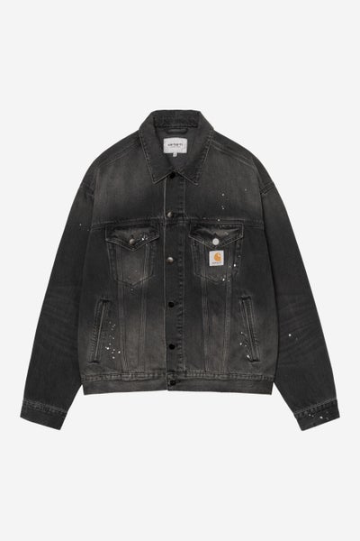 Carhartt Helston Jacket, black destroy wash