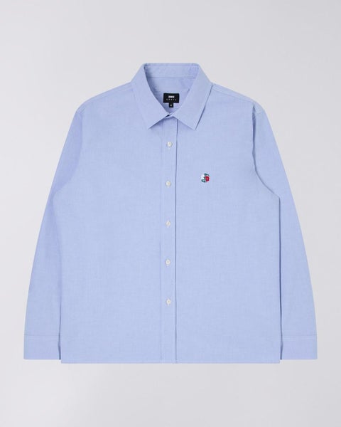 Edwin Big Ox LS Shirt, blue (garment washed)