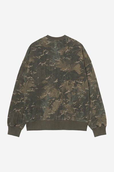 Carhartt Benton Sweatshirt, camo combi / green garment dyed