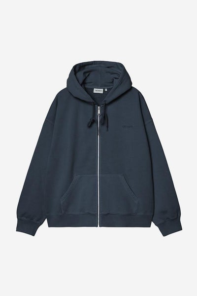 Carhartt Hooded Benton Sweat Jacket, carbon garment dyed