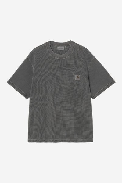 Carhartt Nelson Waffle T-shirt, black garment dyed