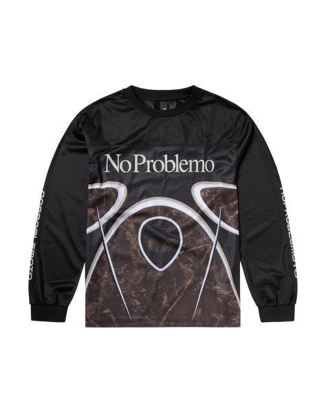 No Problemo Alien LS Moto Shirt, black