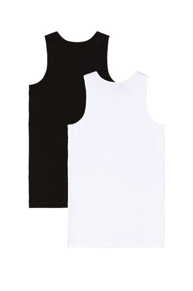 Pleasures Tank Tops 2-pack, white / black