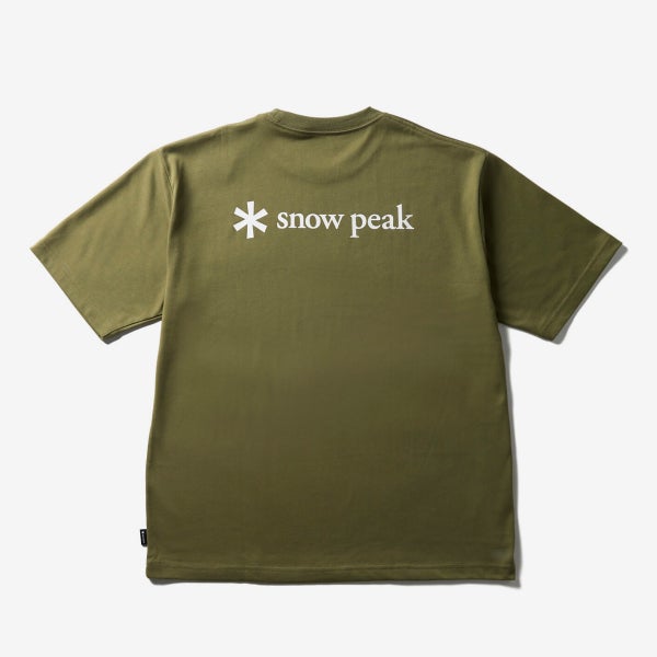 Snow Peak NSD Back Printed Logo Tee, olive