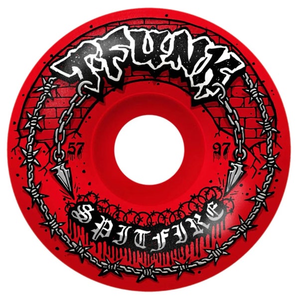 Spitfire T-Funk Raw Radial Full F4 97Duro, red