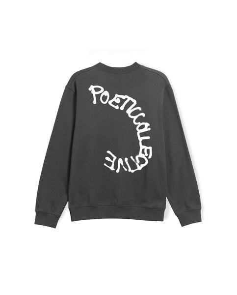 Poetic Spray Crewneck, iron grey