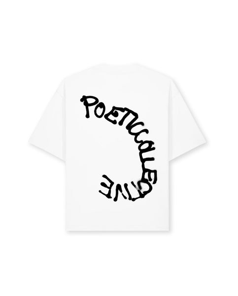 Poetic Spray Tee, white
