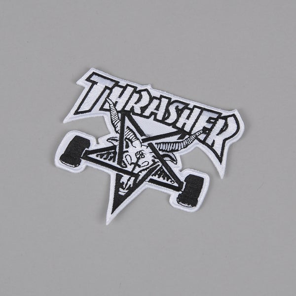 Thrasher Skate Goat patch, white