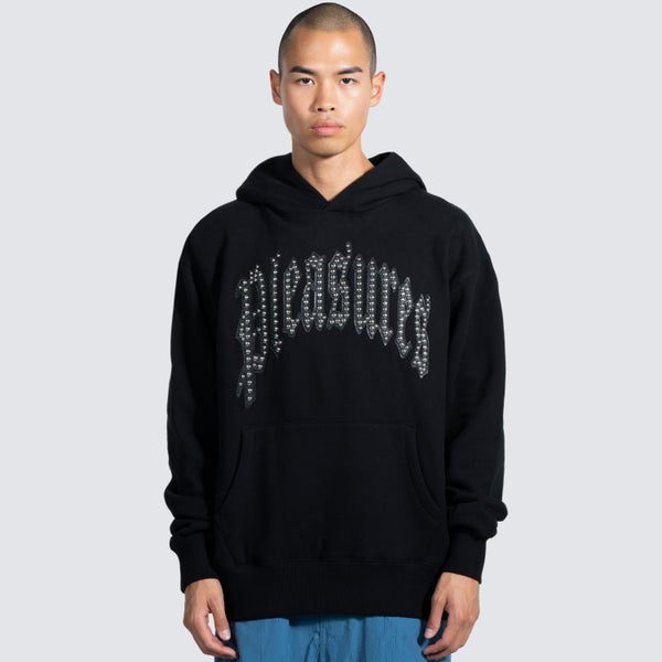 Pleasures Twitch Studded Hoodie, black